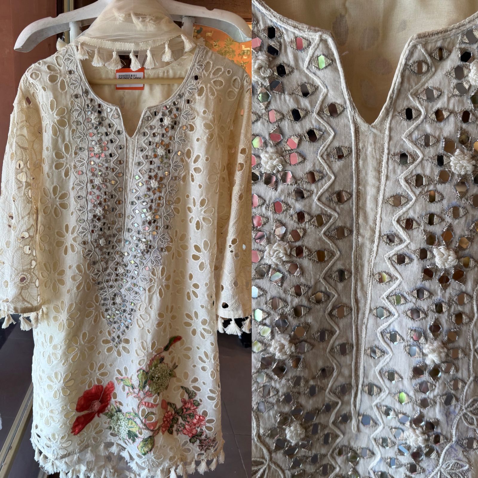 Hakuba cotton Schiffli Embroidered 3 Piece sets