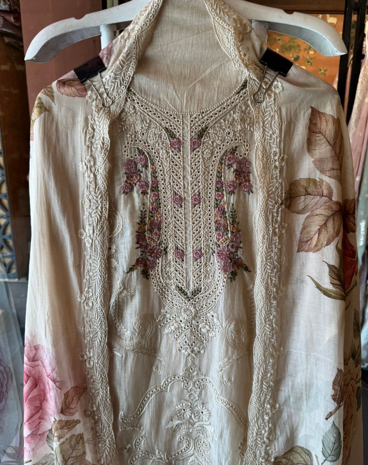 Mul Mul cotton Unstitched Suit set