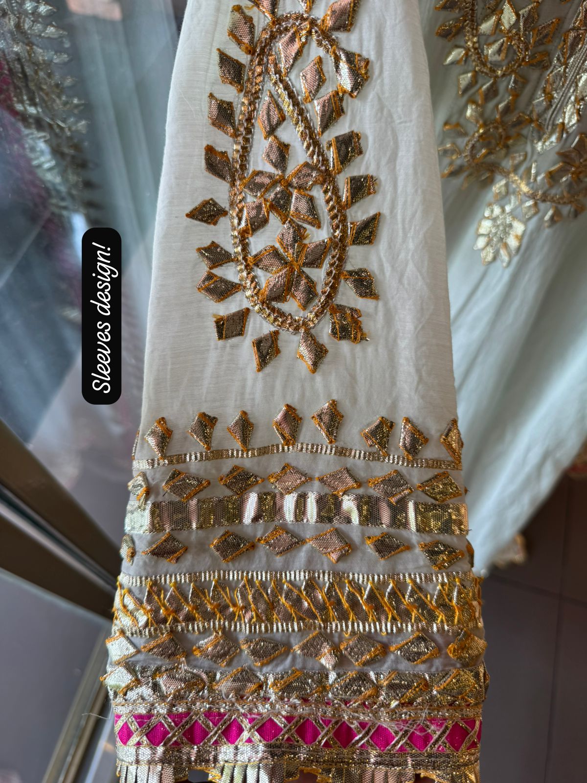 Mul cotton Gota Patti Festive Anarkali Suit set