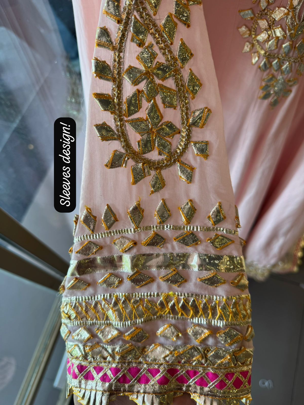 Mul cotton Gota Patti Festive Anarkali Suit set