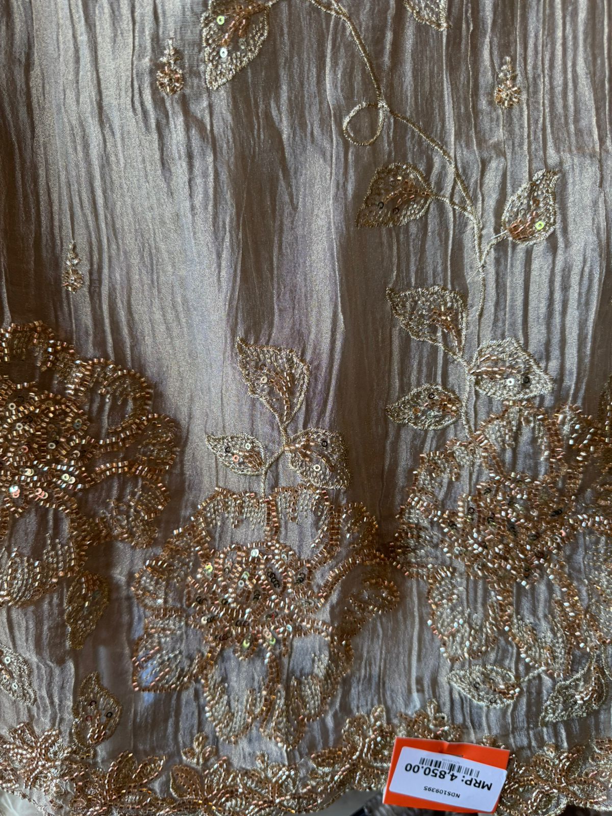 Floral Handwork unstitched Suit
