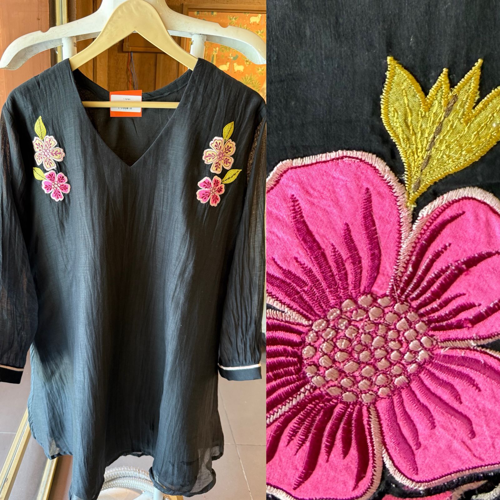 Mul chanderi Tunic Top and pants