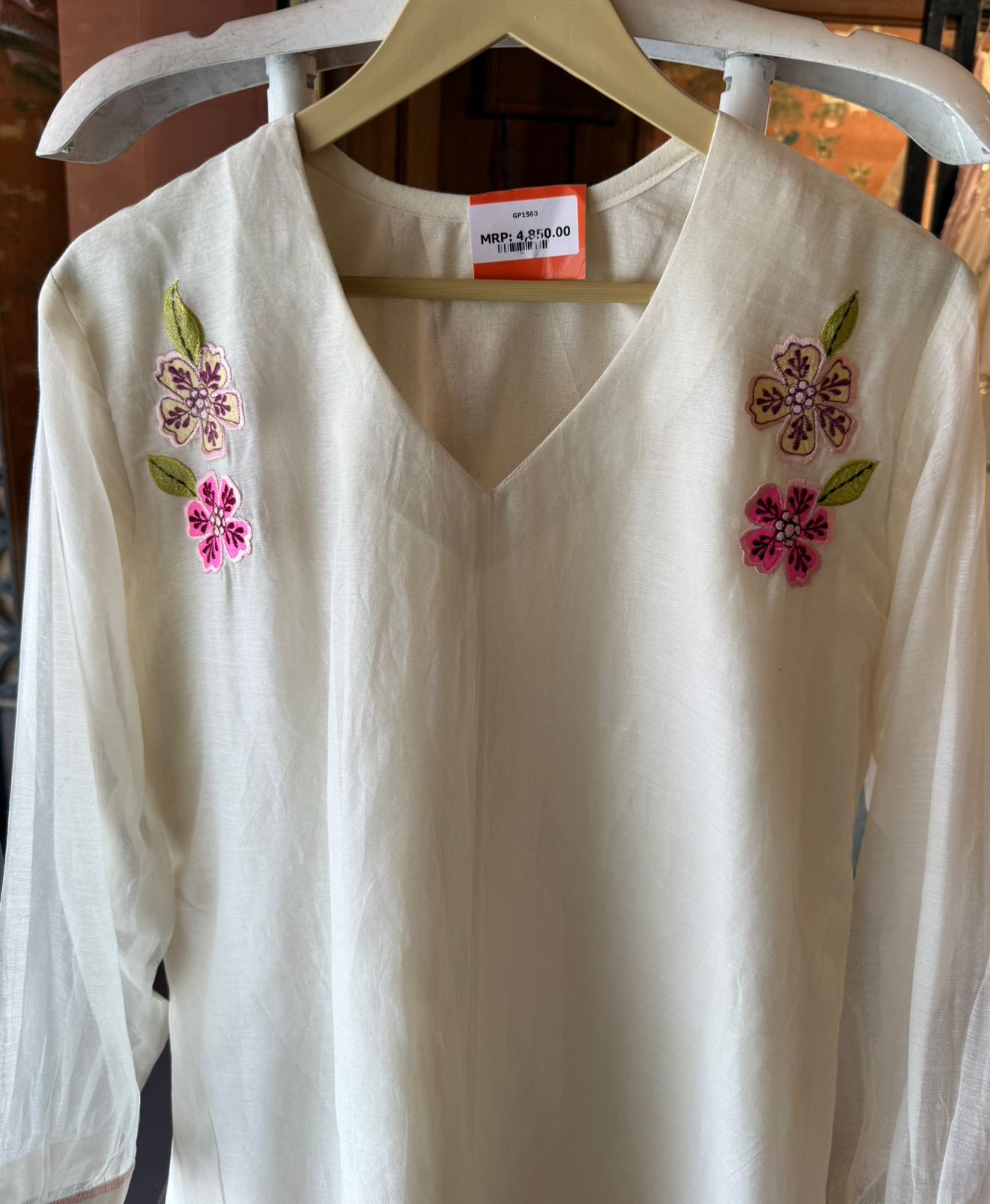 Mul chanderi Tunic Top and pants