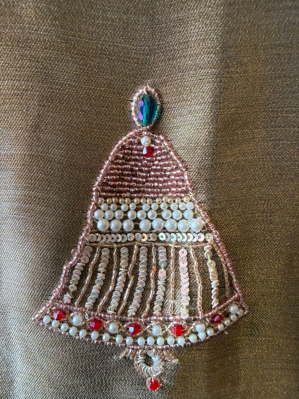Jewel Embellished Long dress on giraffe tissue