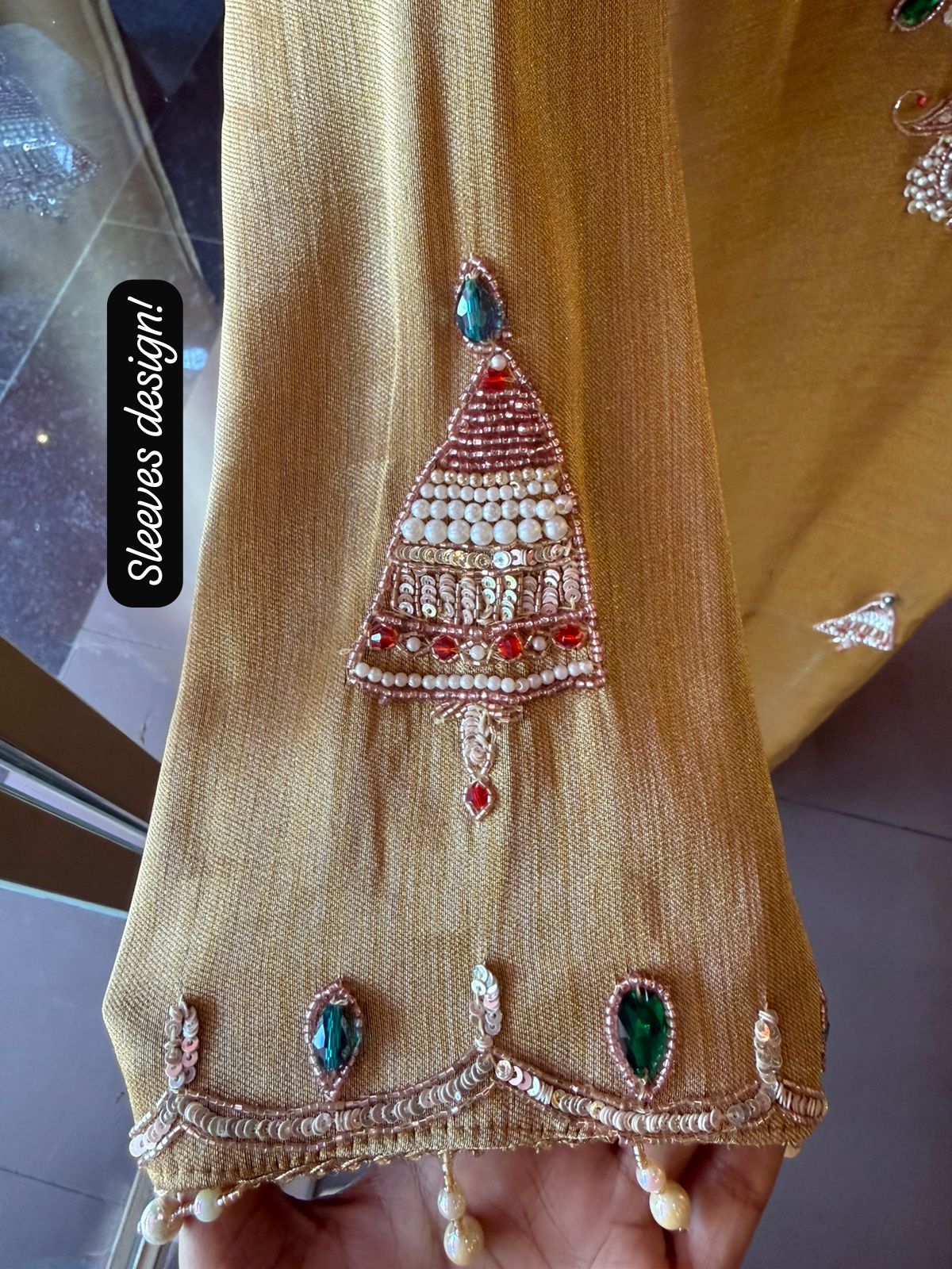 Jewel Embellished Long dress on giraffe tissue