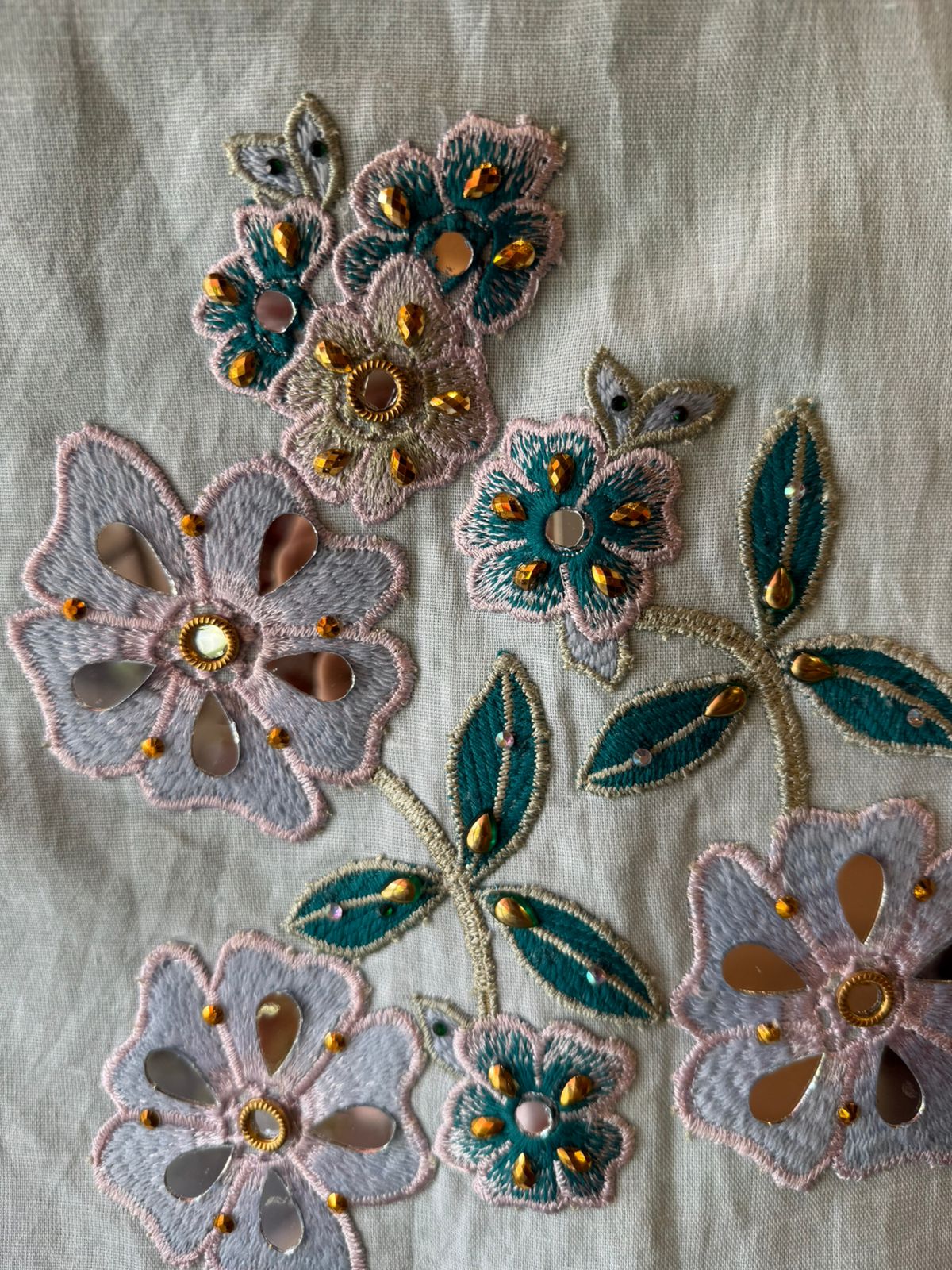 Floral designer Embroidered Tunic with pants