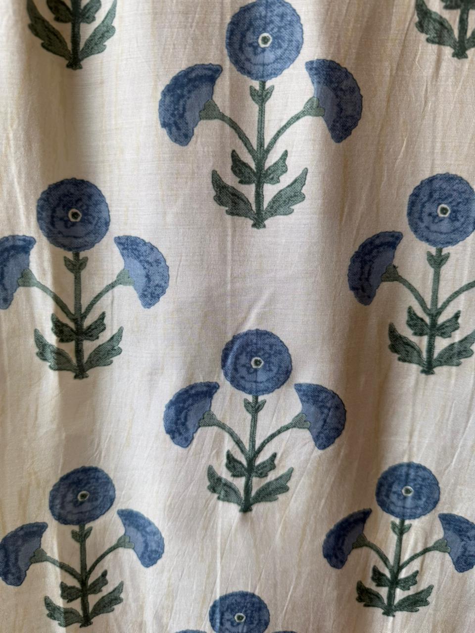 Handblock-ajrakh inspired printed kurta set