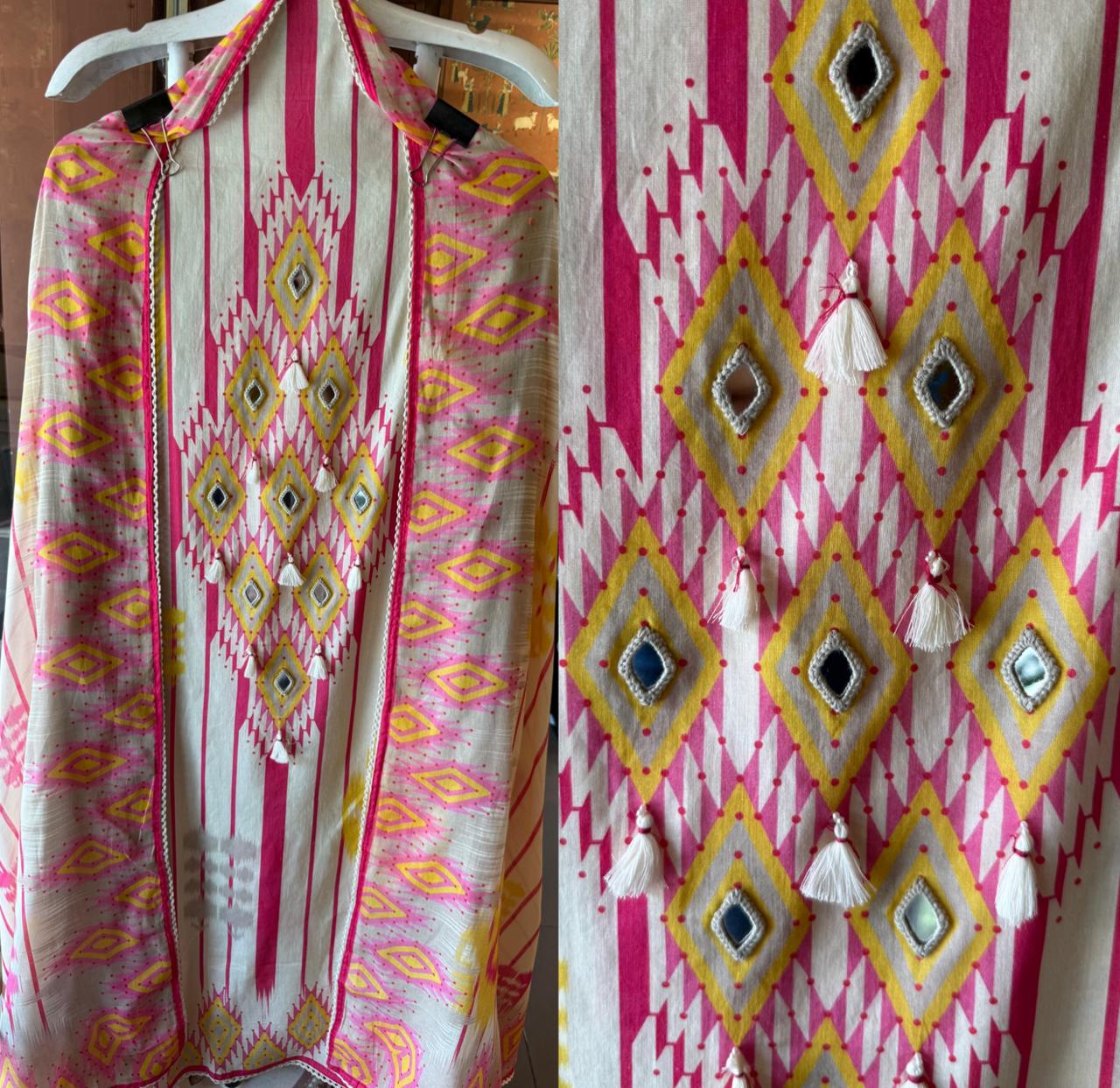 Pink and yellow Suit set
