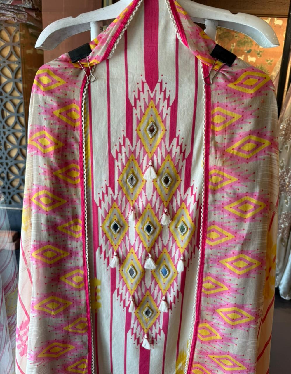 Pink and yellow Suit set