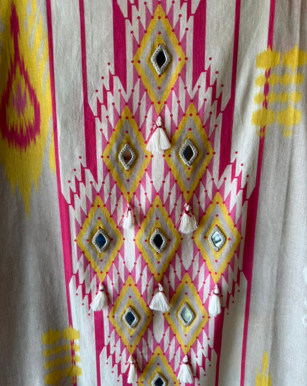 Pink and yellow Suit set