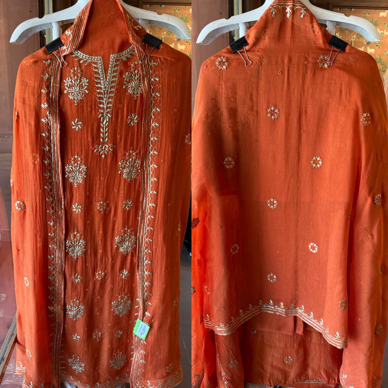 Premium Mul cotton Chanderi kurta set