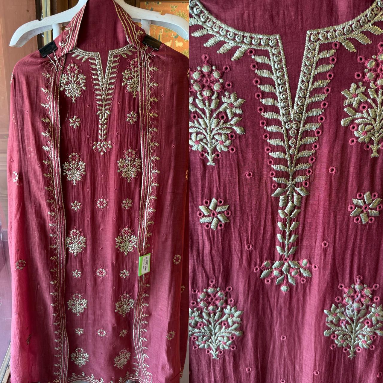 Premium Mul cotton Chanderi kurta set