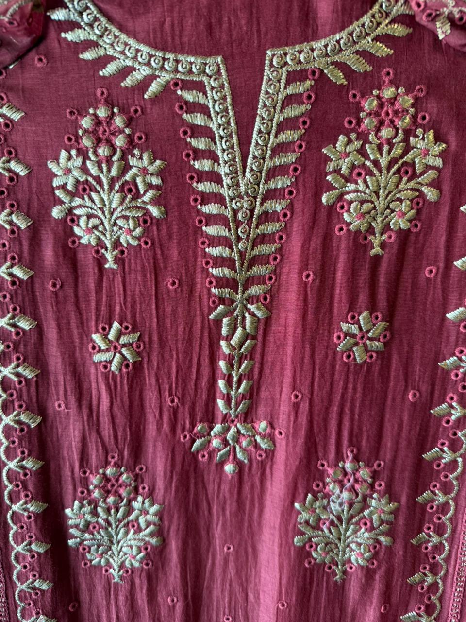 Premium Mul cotton Chanderi kurta set