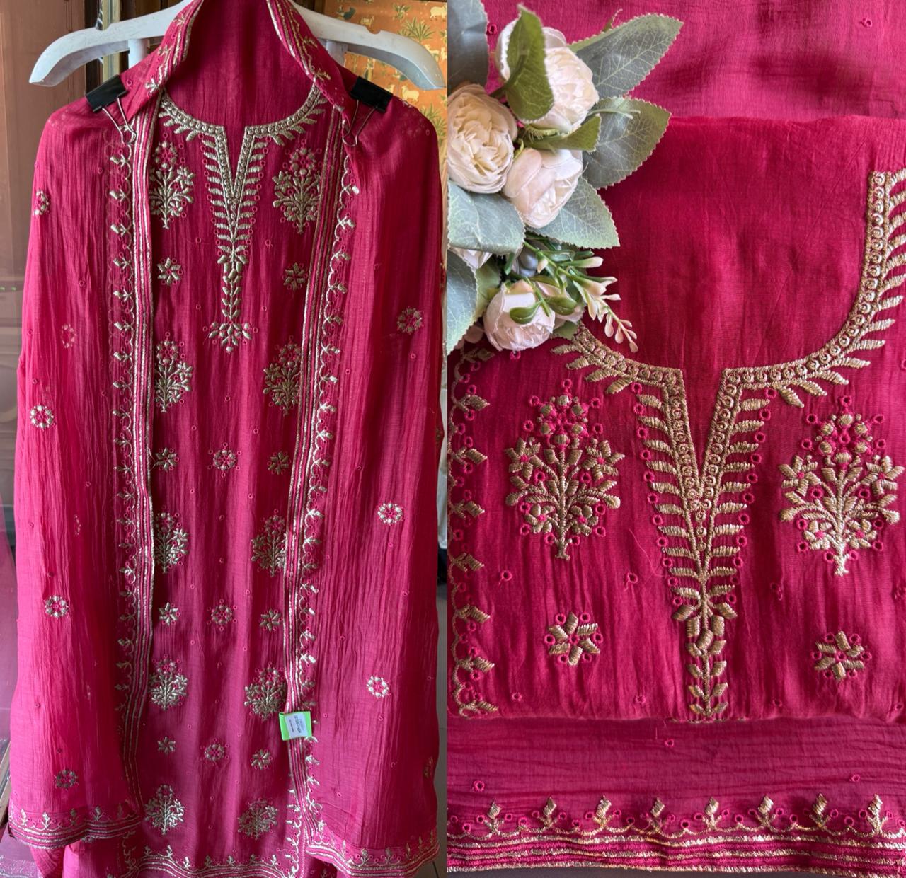 Premium Mul cotton Chanderi kurta set