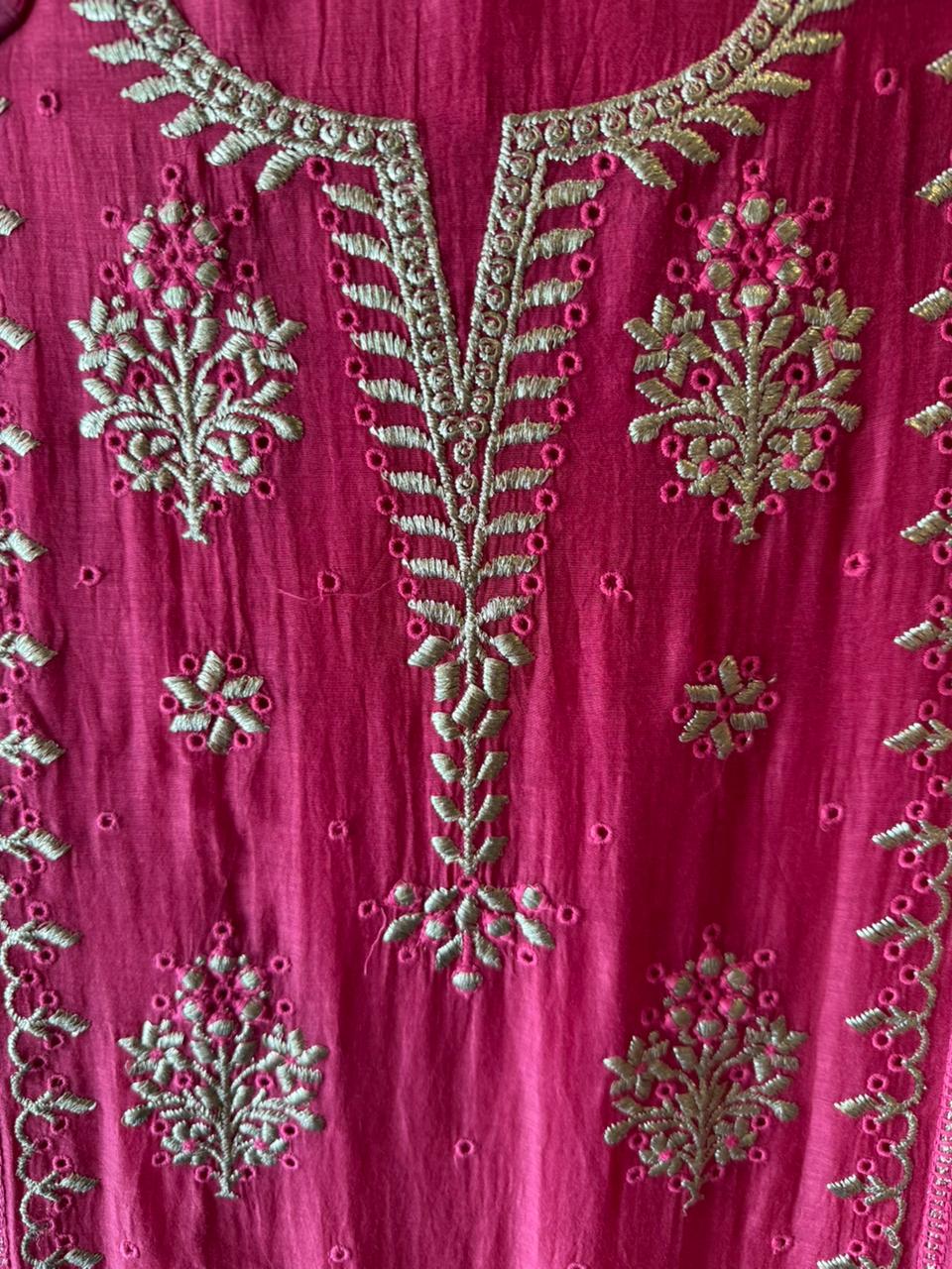 Premium Mul cotton Chanderi kurta set