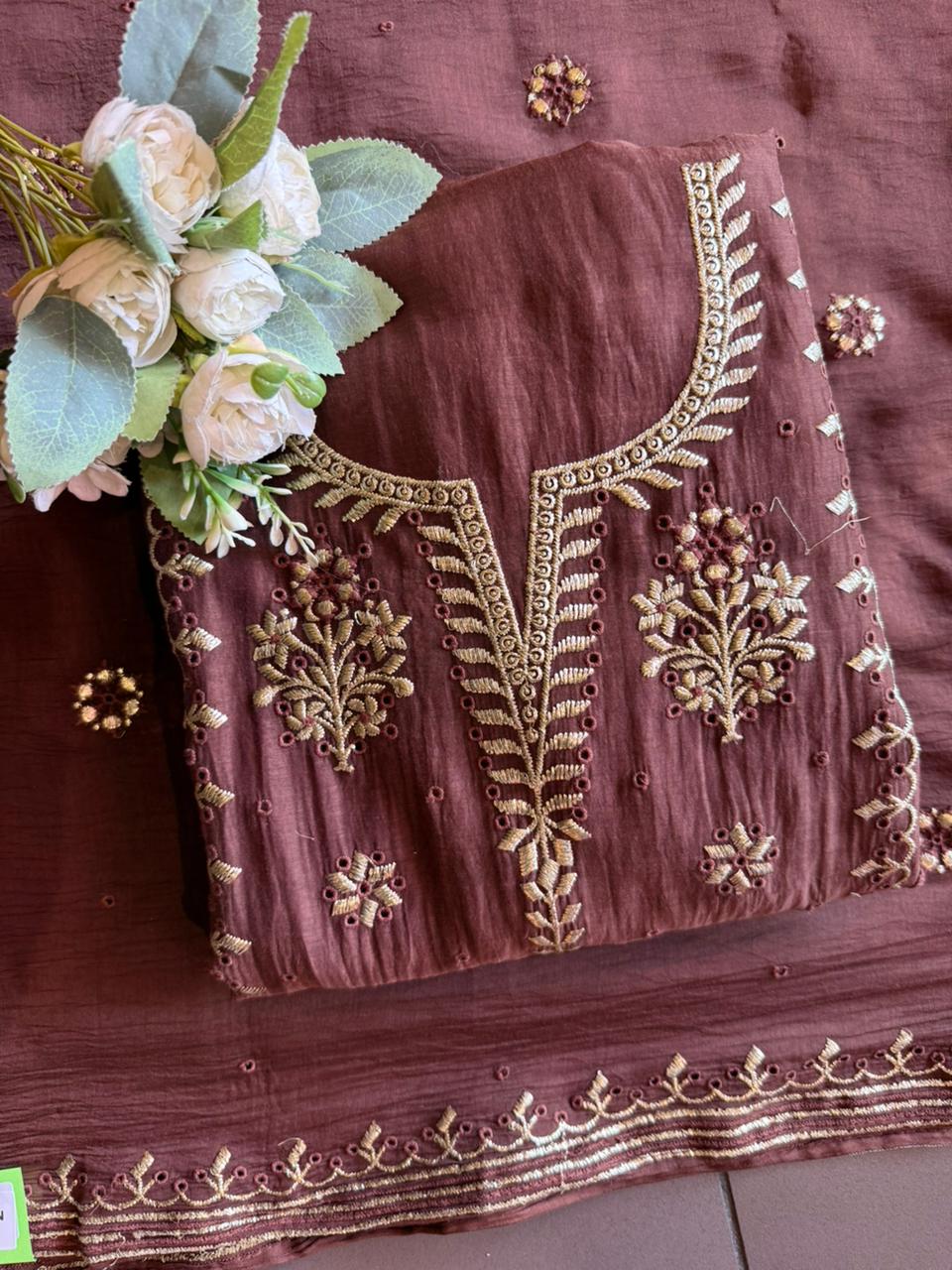 Premium Mul cotton Chanderi kurta set