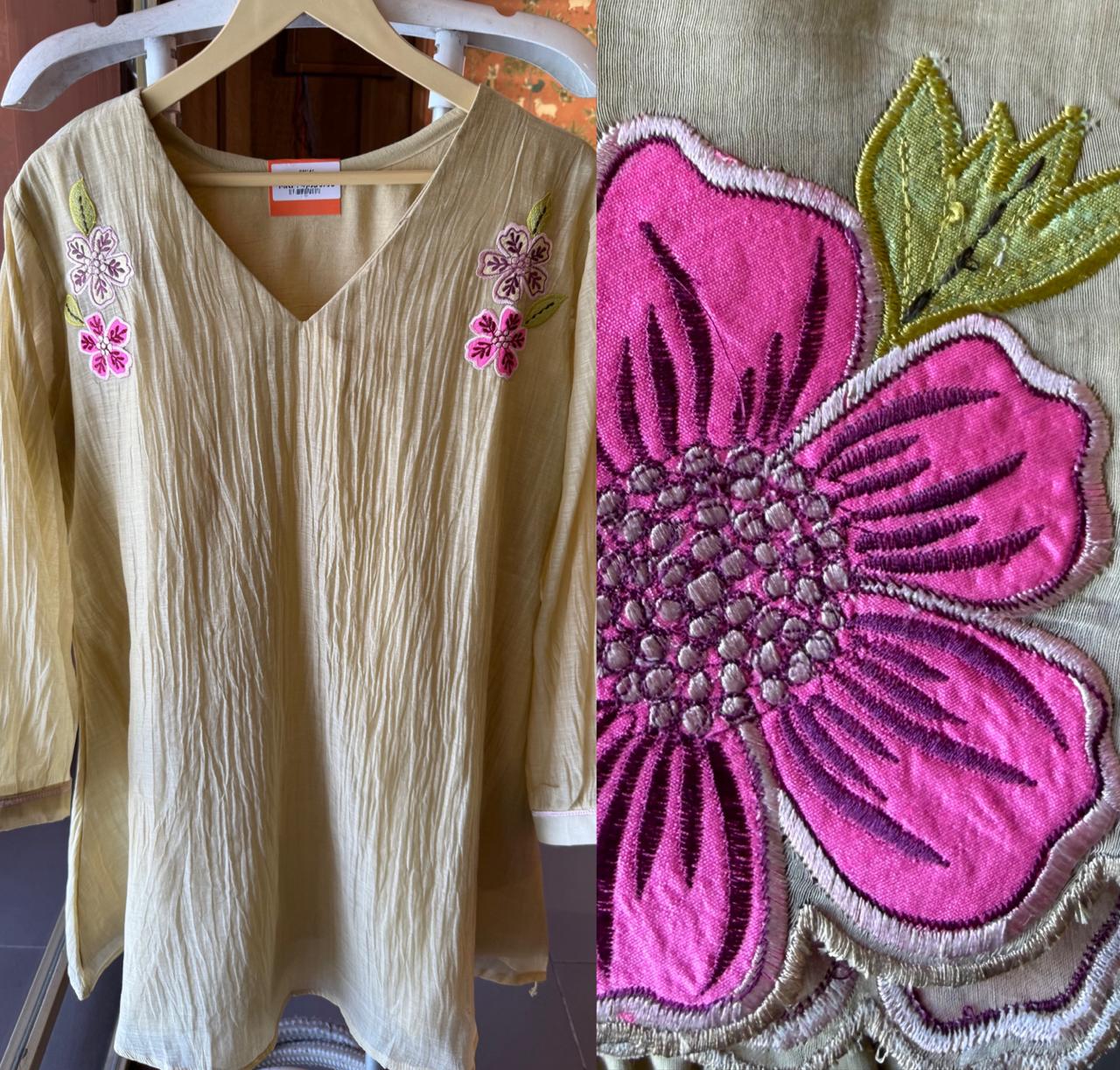Mul chanderi Tunic Top and pants