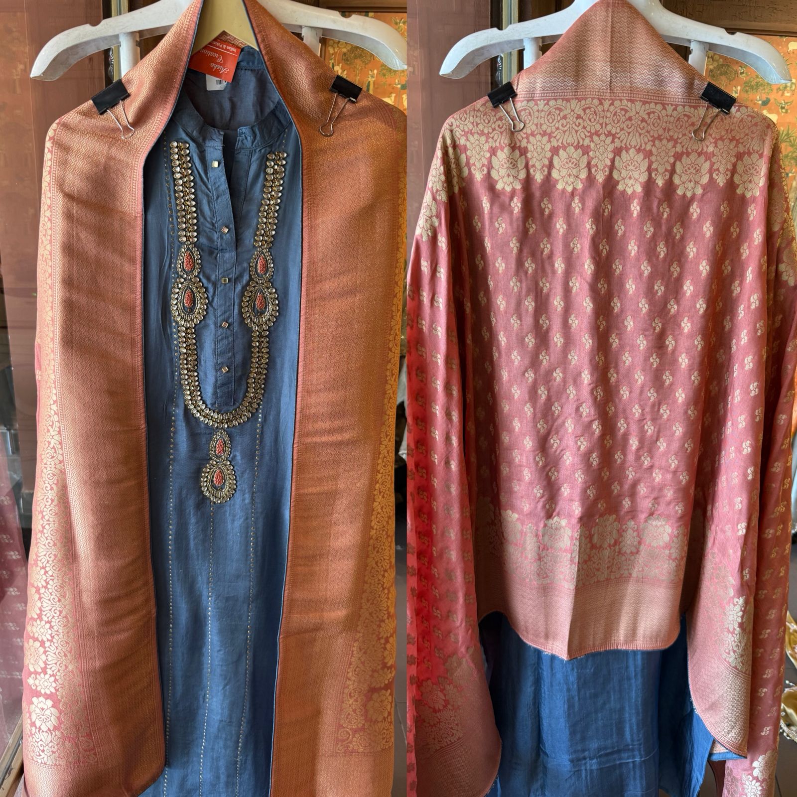 Russian silk Unstitched Shirt