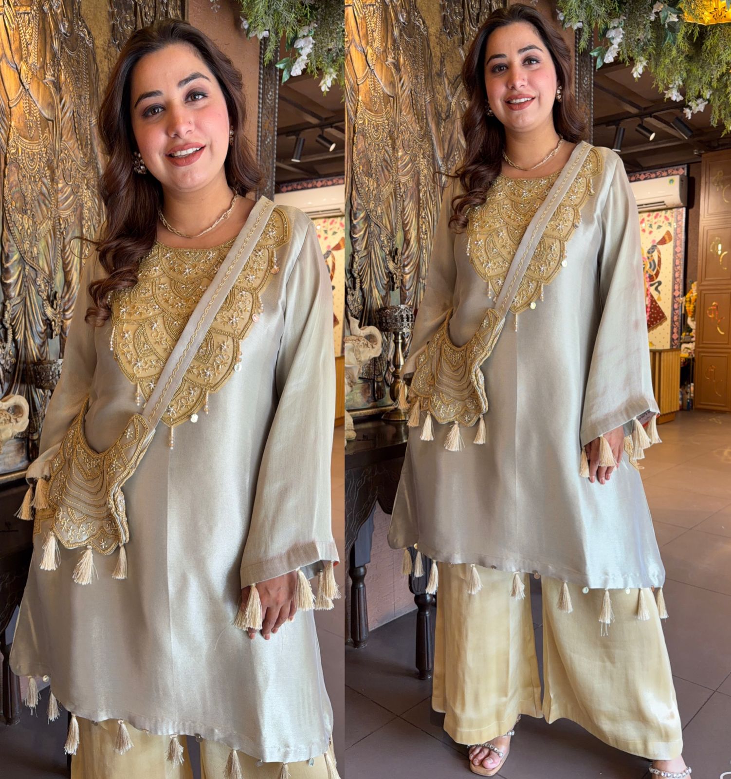 Hand-Embellished Tunic set