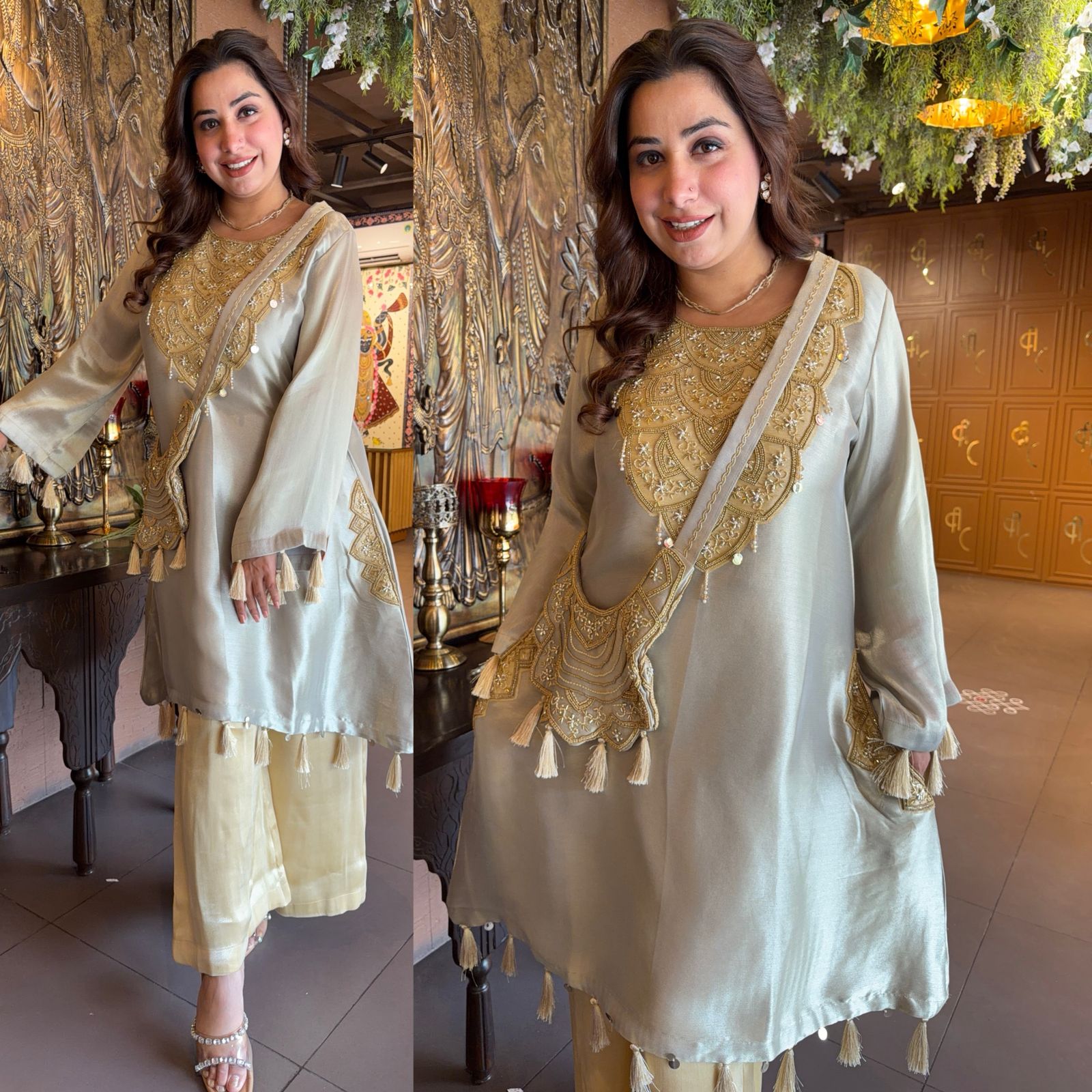 Hand-Embellished Tunic set