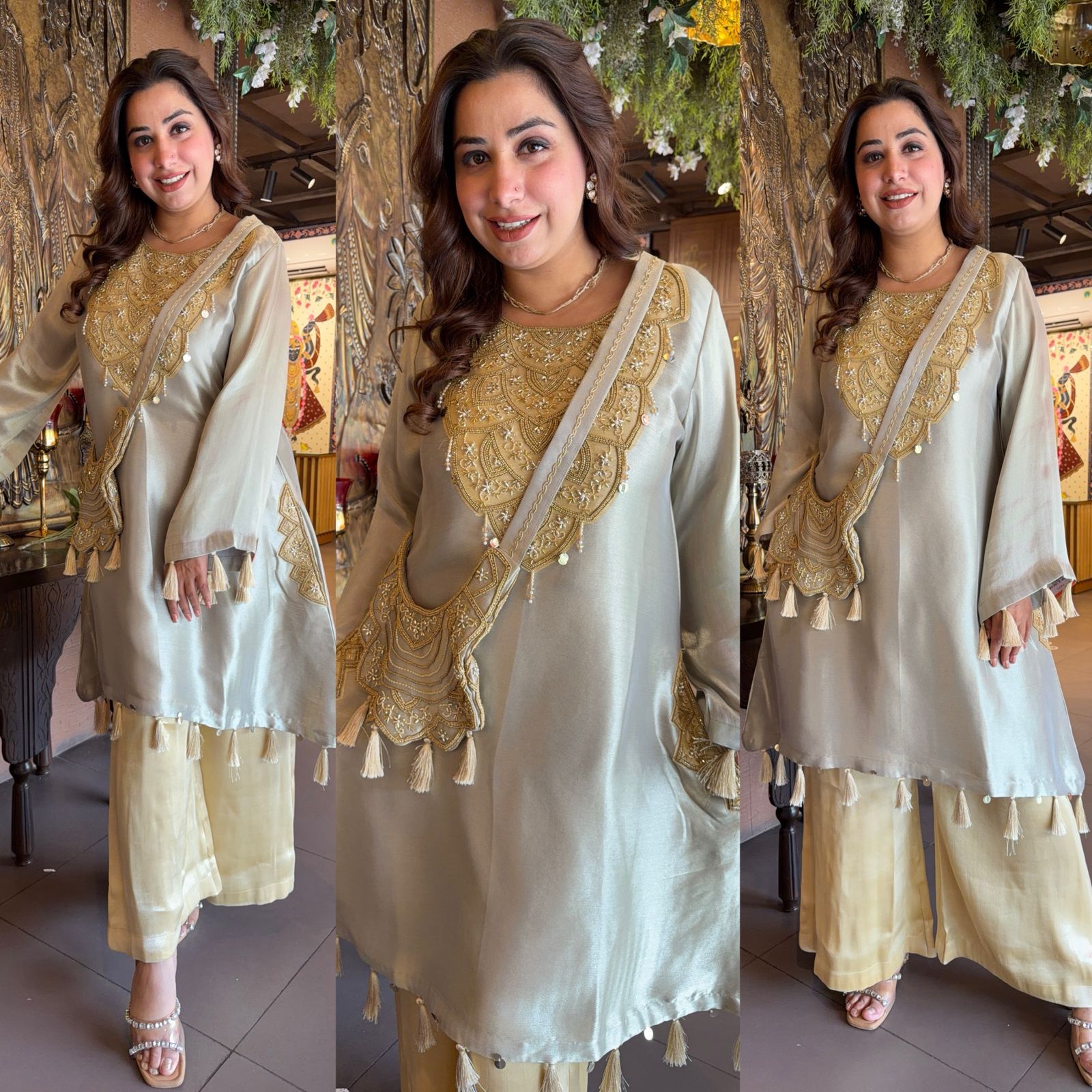 Hand-Embellished Tunic set