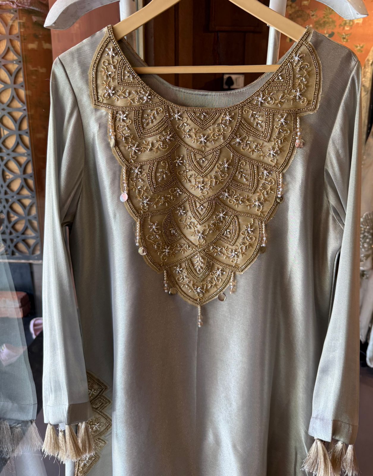 Hand-Embellished Tunic set