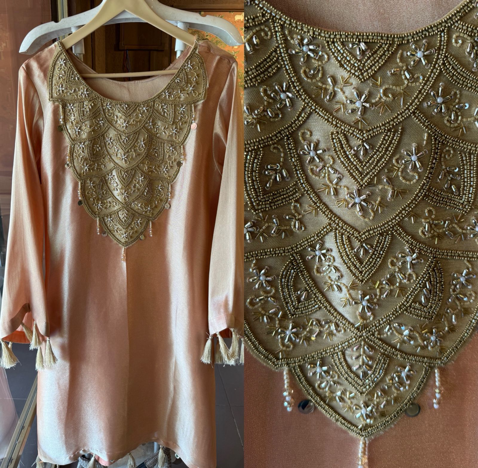 Hand-Embellished Tunic set