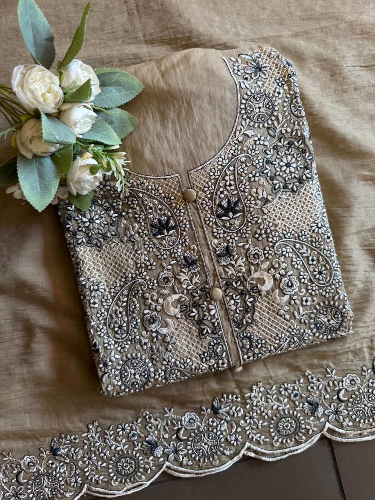 Floral and paisley motif  Suit