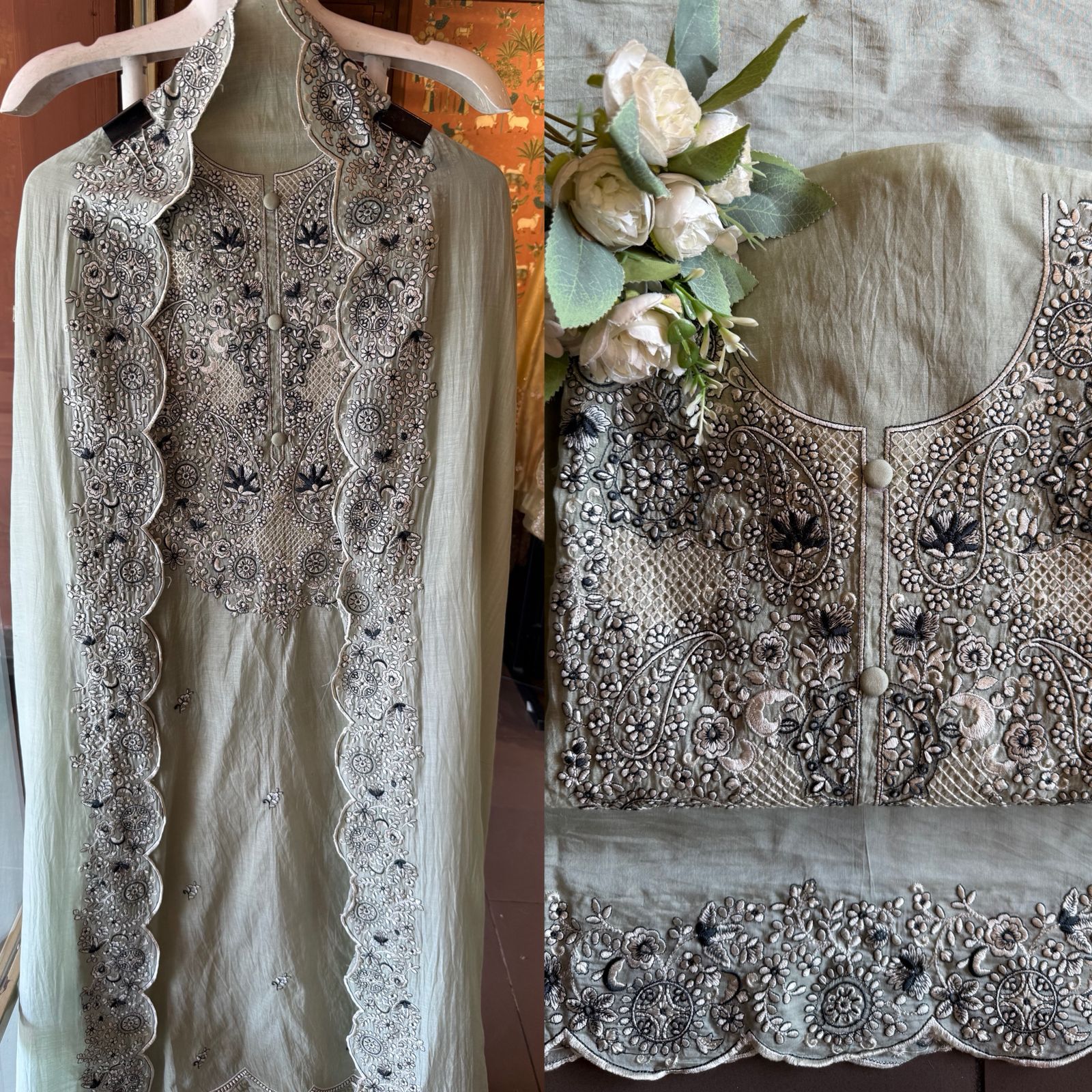 Floral and paisley motif  Suit