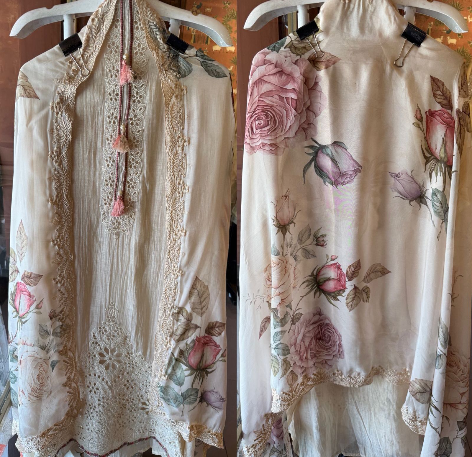 Elegance and femininity ivory Suit set