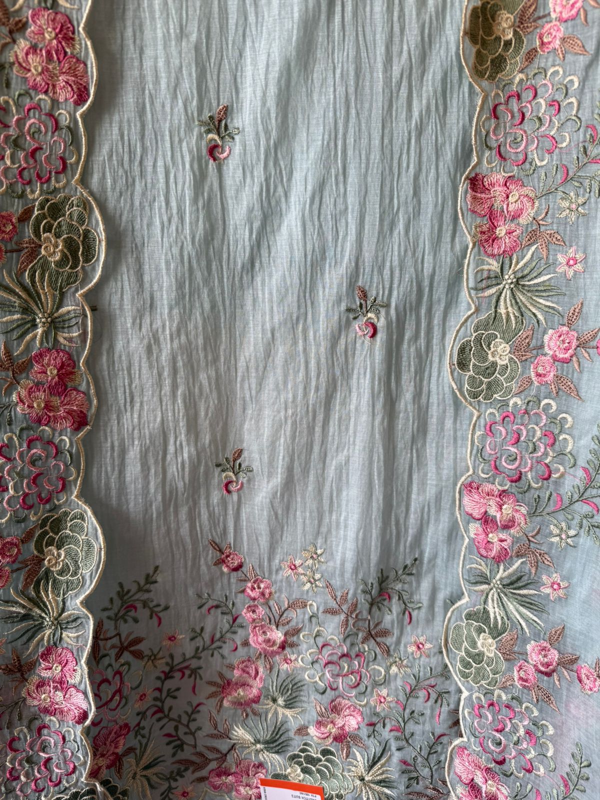 Floral Embroidered Suit Set On Mul cotton