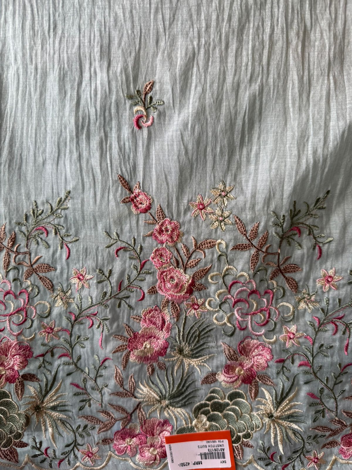 Floral Embroidered Suit Set On Mul cotton