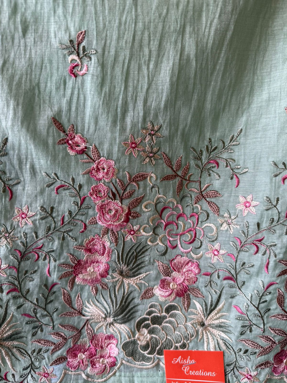 Floral Embroidered Suit Set On Mul cotton