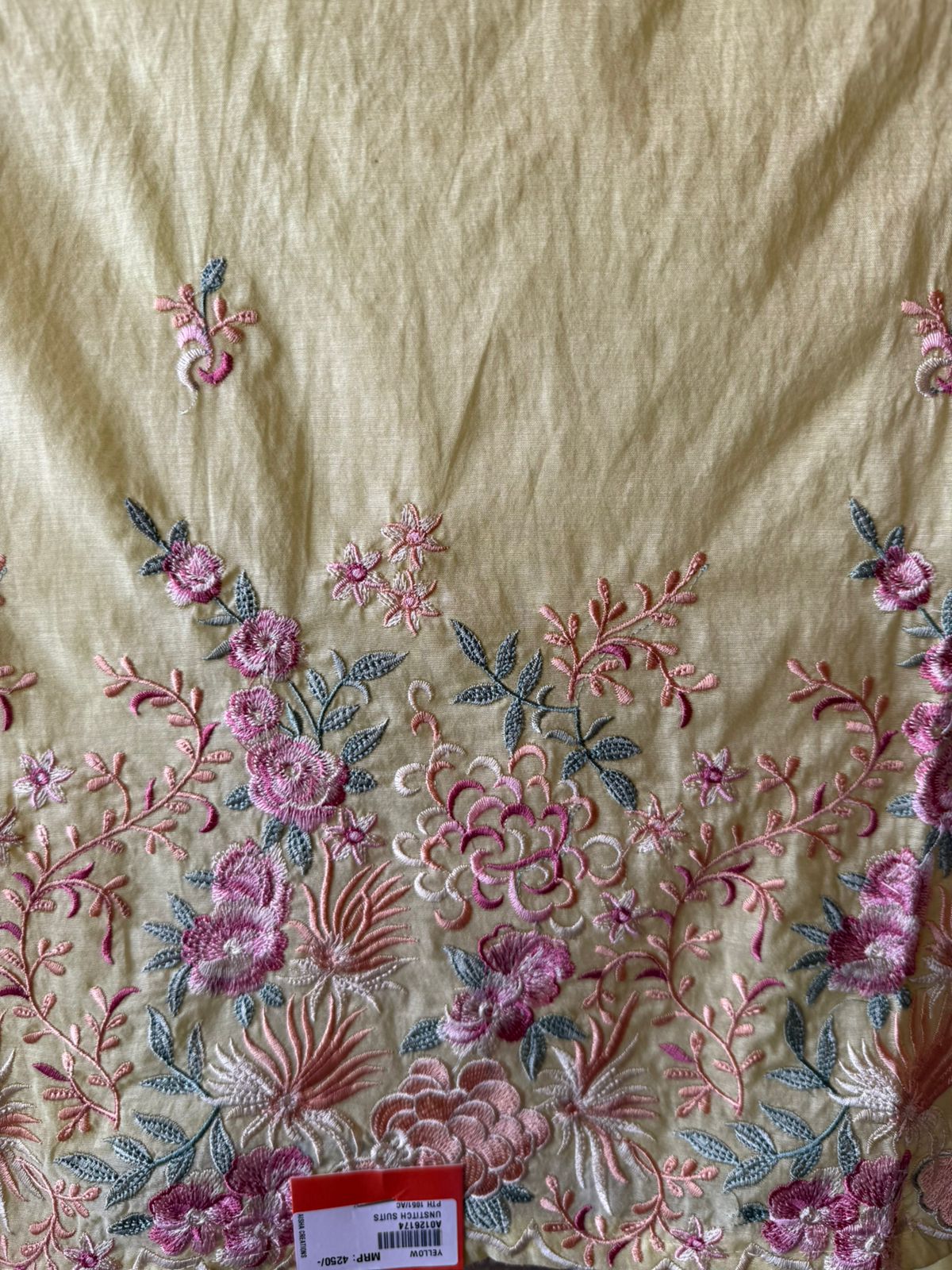 Floral Embroidered Suit Set On Mul cotton