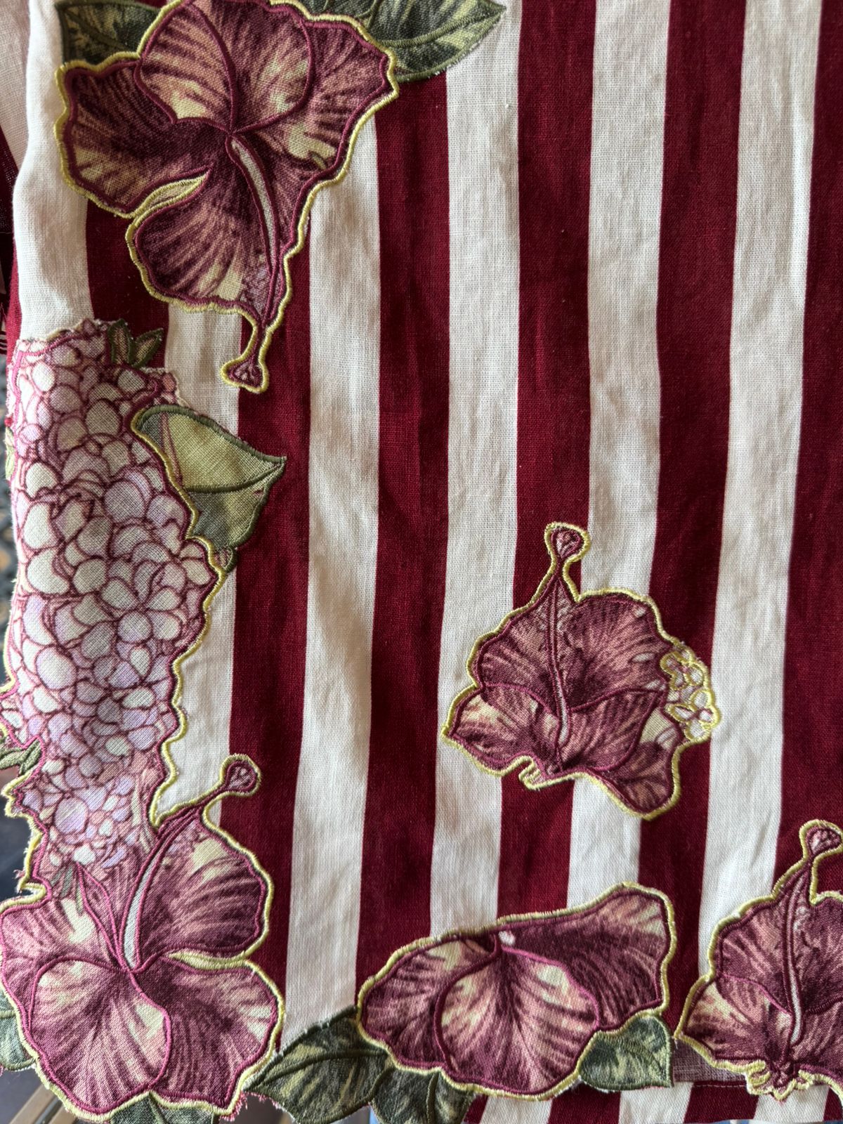 Maroon & off white Striped Floral Printed Co-Ord Set