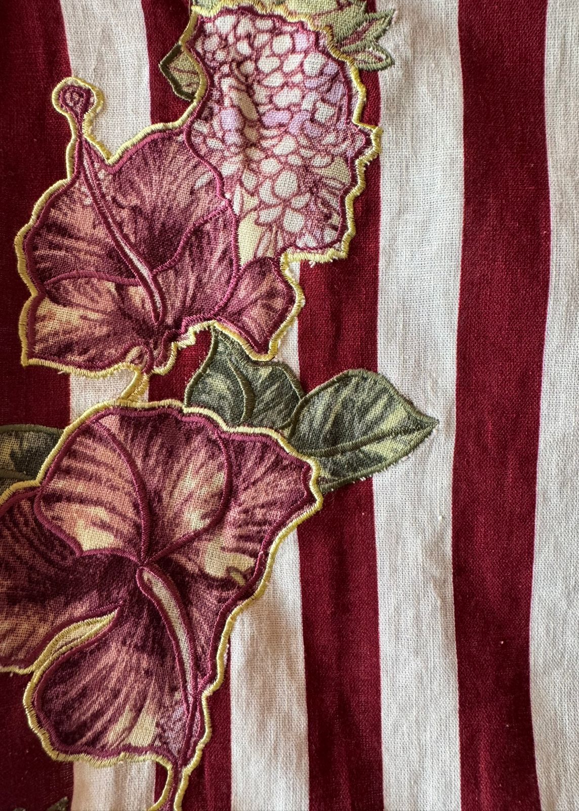 Maroon & off white Striped Floral Printed Co-Ord Set
