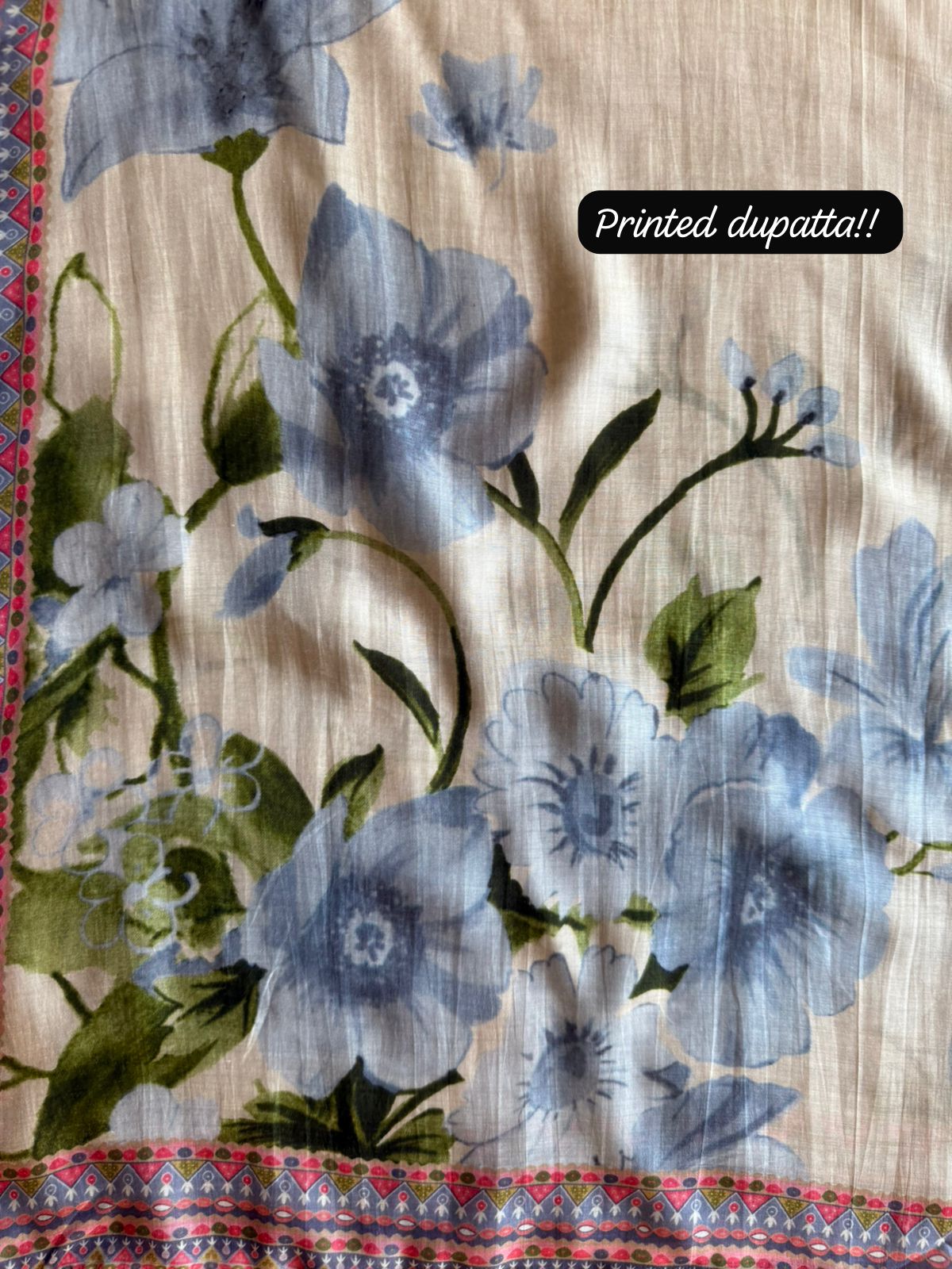 Mul Mul cotton Unstitched Suit set