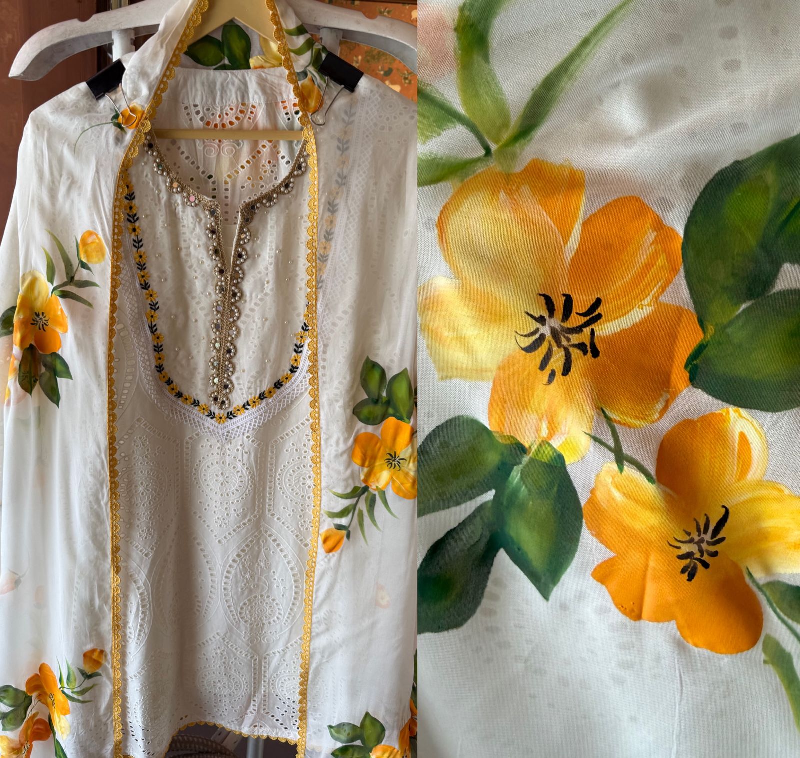 Timeless kurta adorned with intricate embroidery