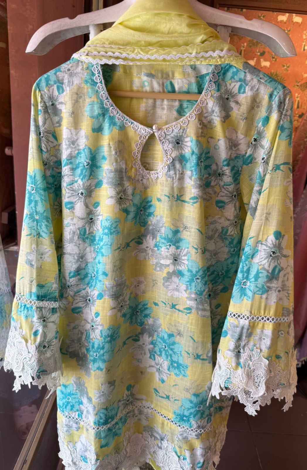 Sunshine Bloom Printed Cotton Kurta Set