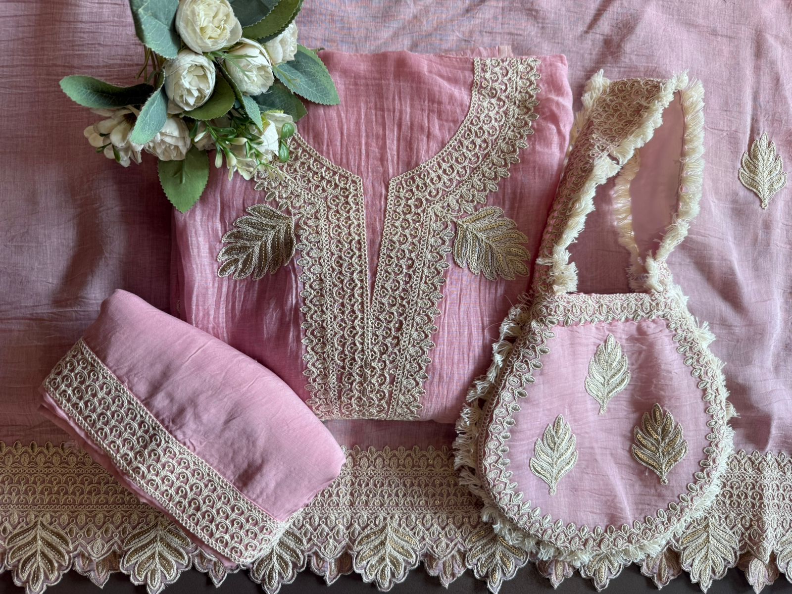 DESIGNER SUIT SET WITH CUTWORK