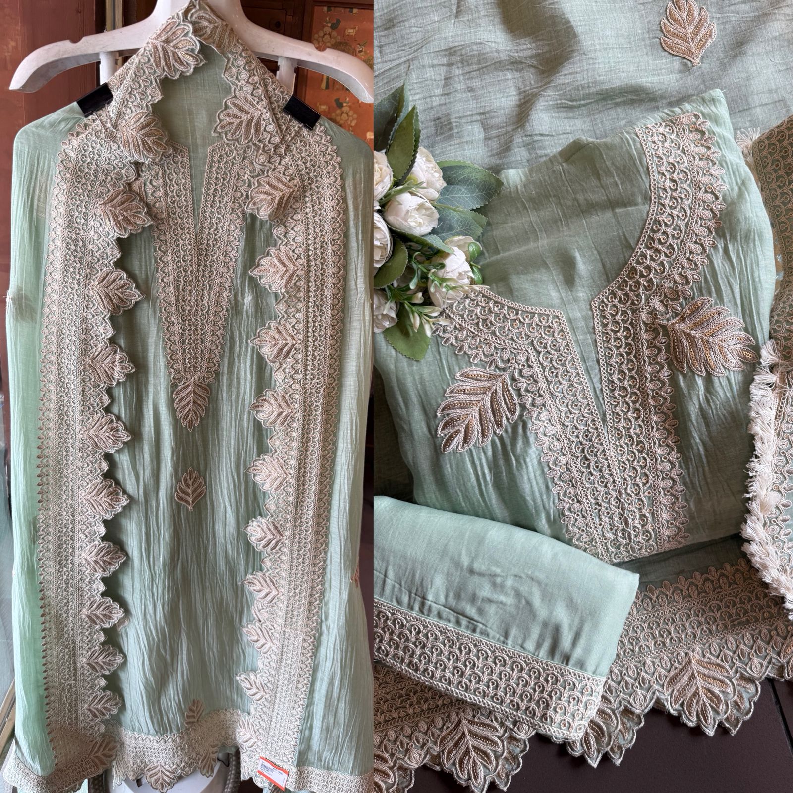 DESIGNER SUIT SET WITH CUTWORK