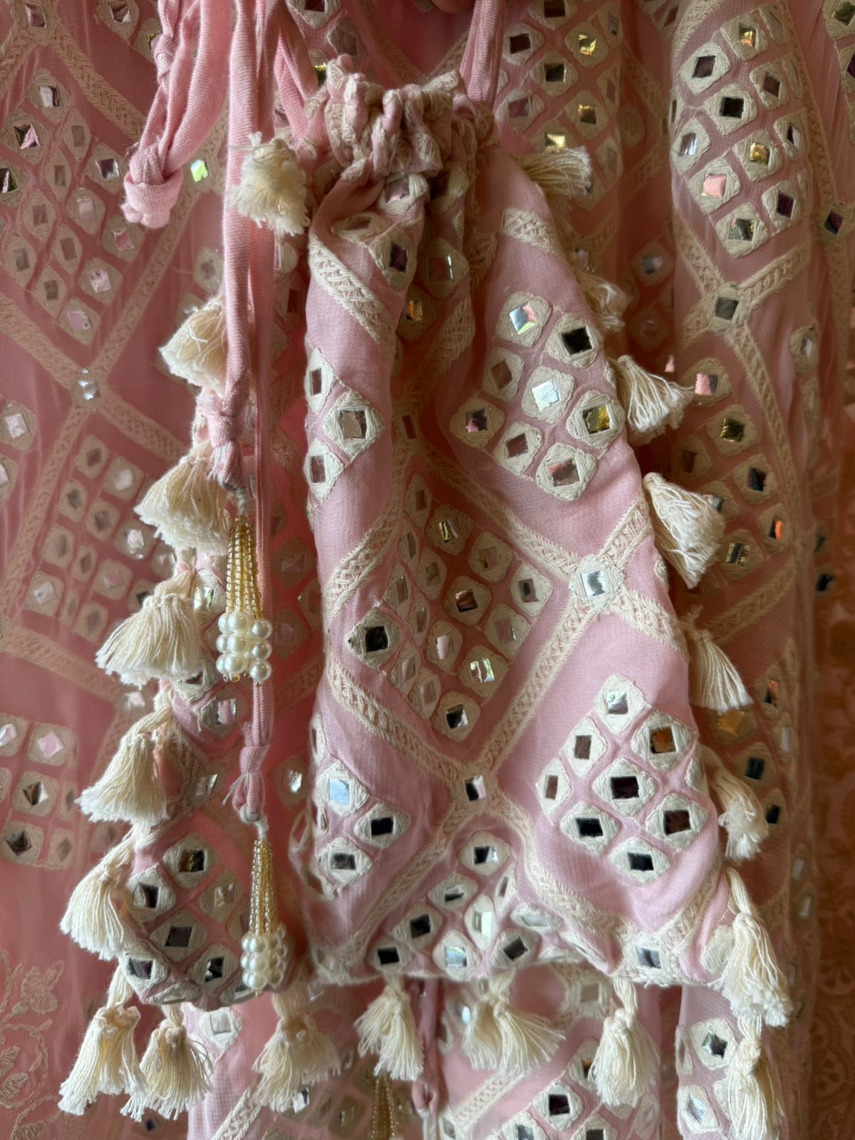Dreamy blush pink kaftan set