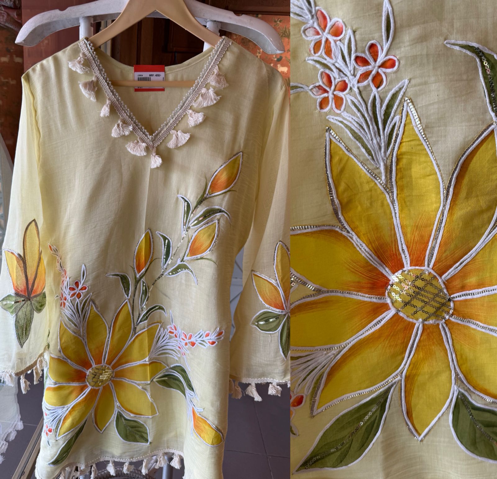 Handpainted Floral COORD set
