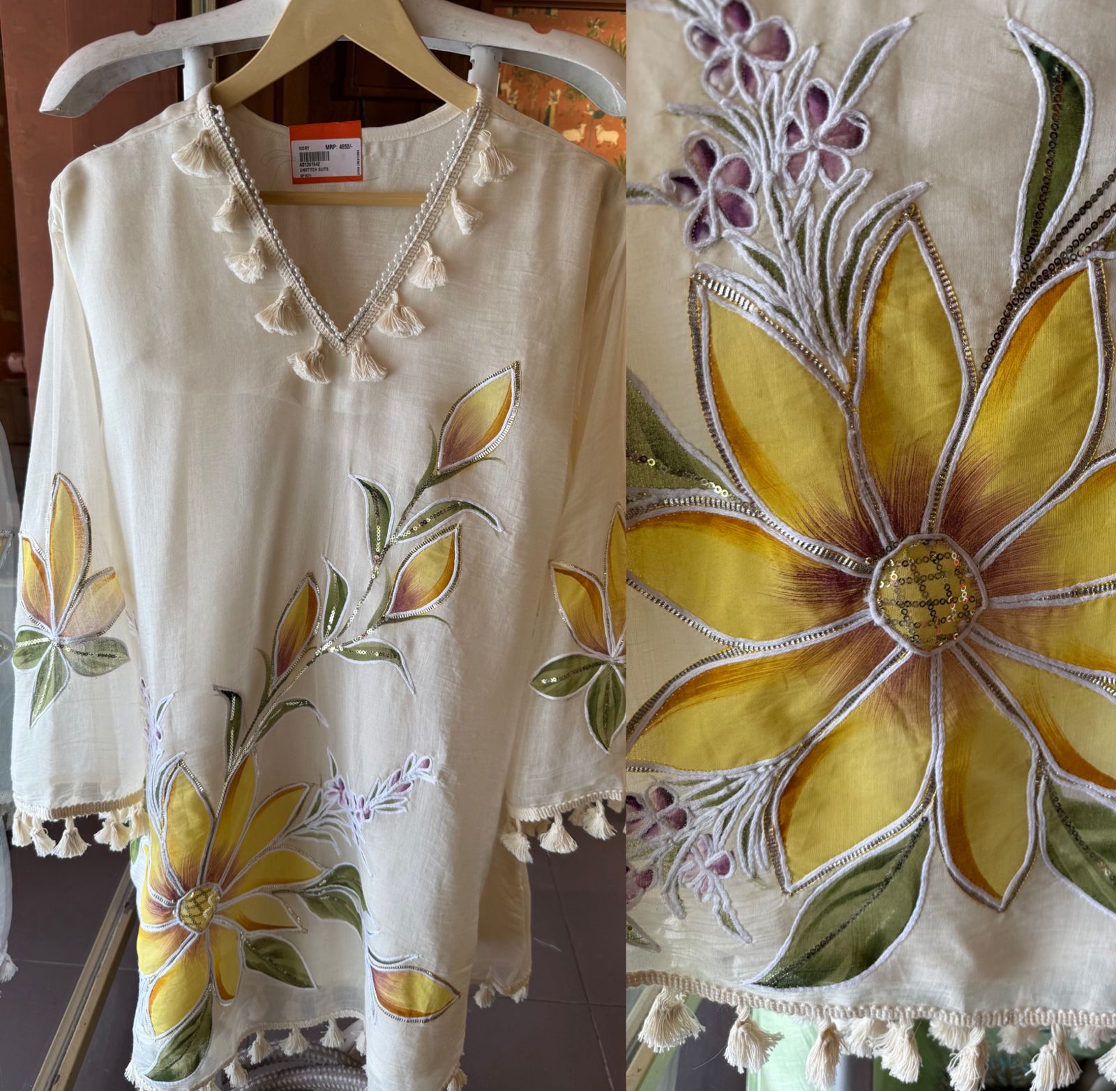 Handpainted Floral COORD set