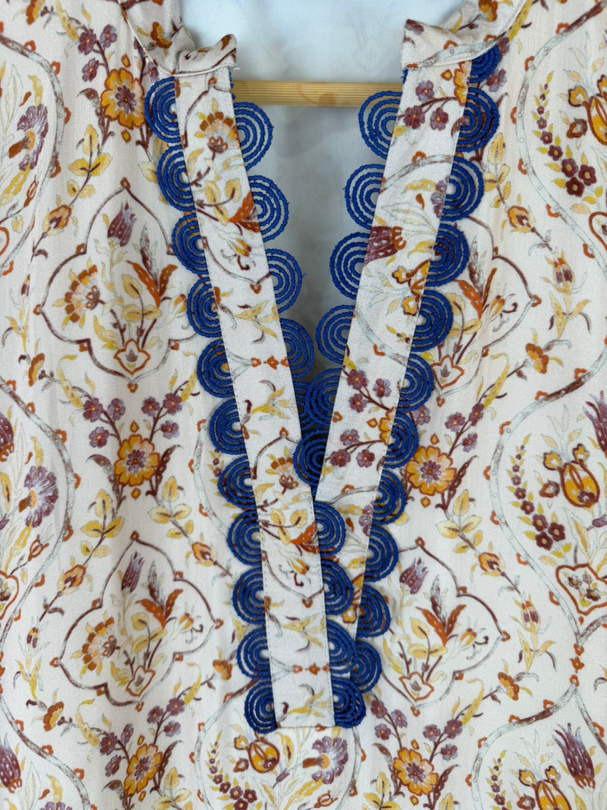 Ivory Floral Printed Kurta Set