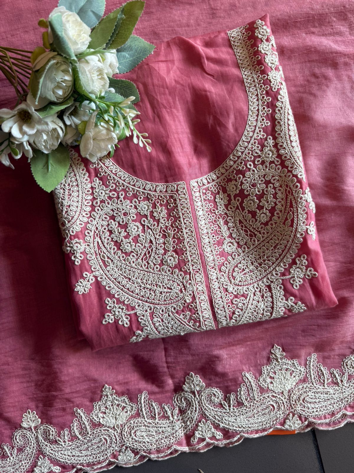 Mul cotton unstitched kurta