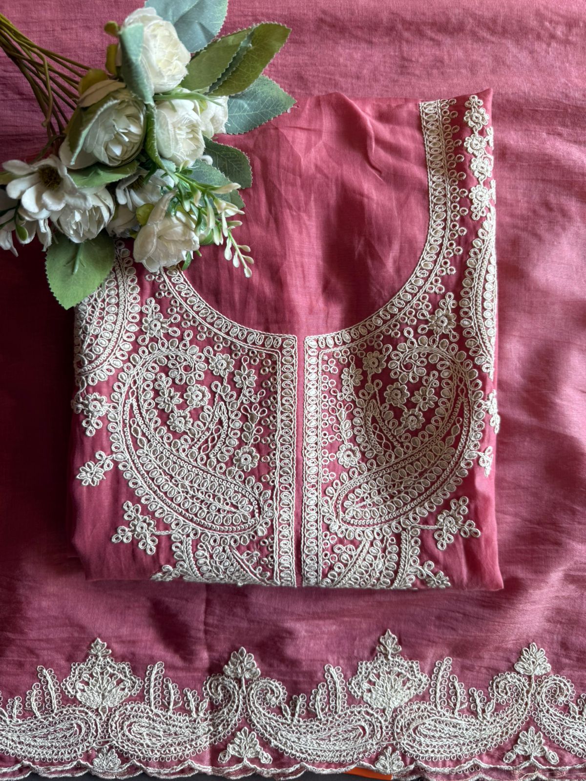 Mul cotton unstitched kurta