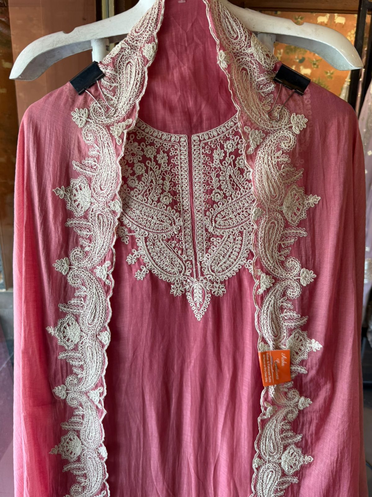 Mul cotton unstitched kurta