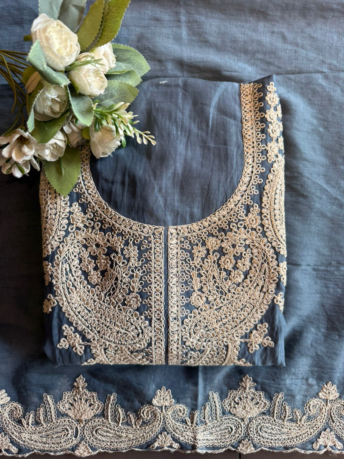 Mul cotton unstitched kurta