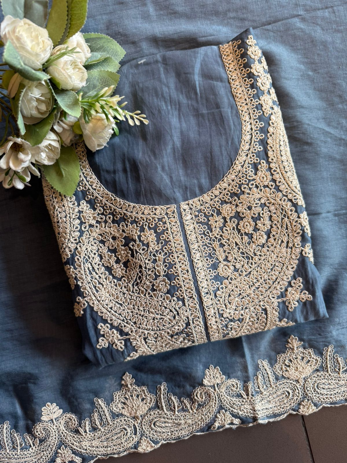 Mul cotton unstitched kurta